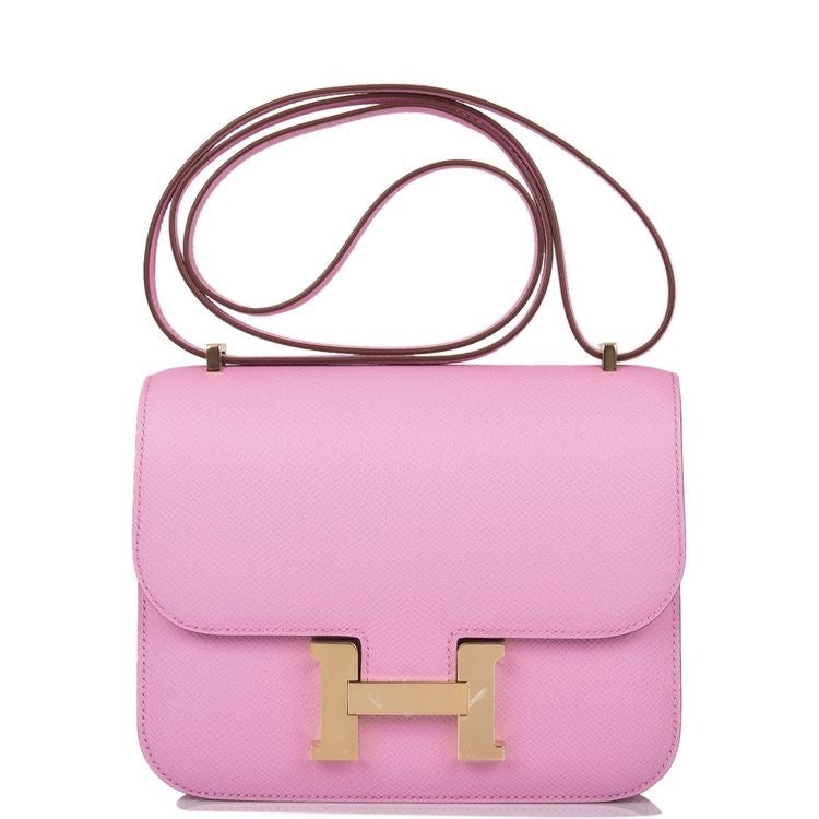Hermes Mauve Sylvestine Pink Epsom Constance Mini 18/19 Handbag Bag –  MAISON de LUXE